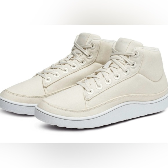 allbirds Shoes - Allbirds Women's Canvas Pacer Mid Top Sneaker Natural White/Blizzard Size 9